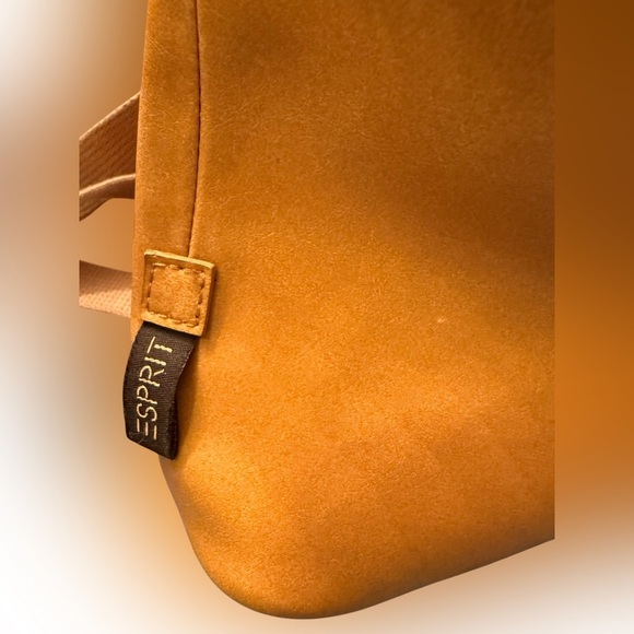 Esprit Vintage Mini Backpack Purse - Tan Vegan Leather - Picture 6 of 13